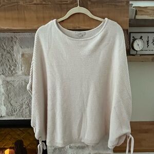 Loft poncho side tie cream XS/s